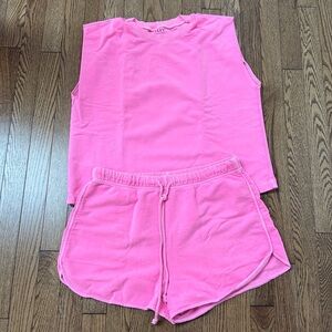 Velvet two piece short set